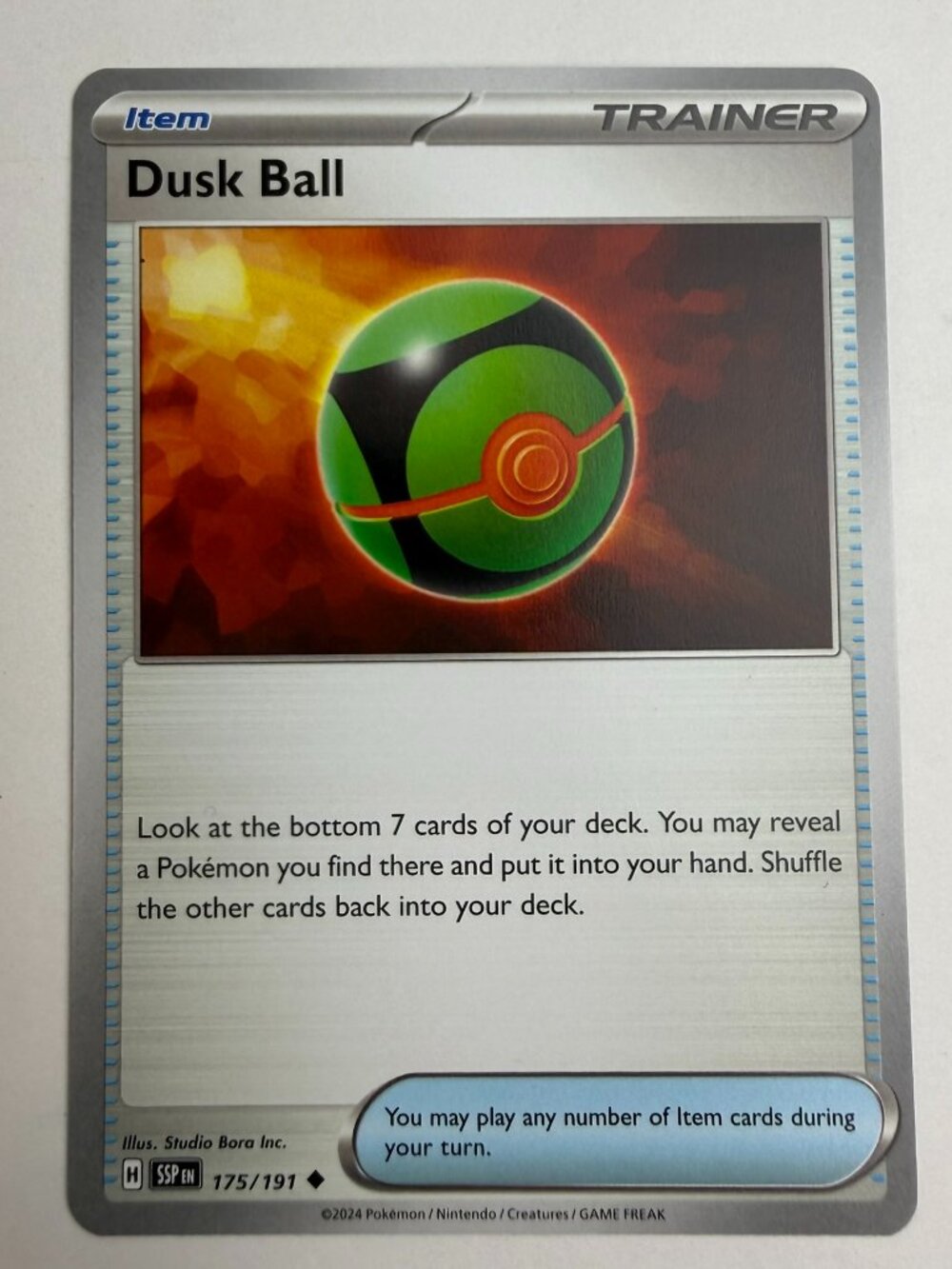 Dusk Ball 175/191 Uncommon Surging Sparks Pokemon NM/M